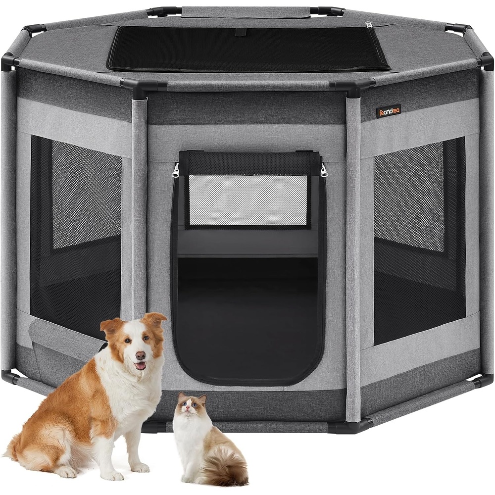 image:imageFeandrea Dog Playpen Oxford Fabric Octagon XL 441 x 441 x 30 Inches
