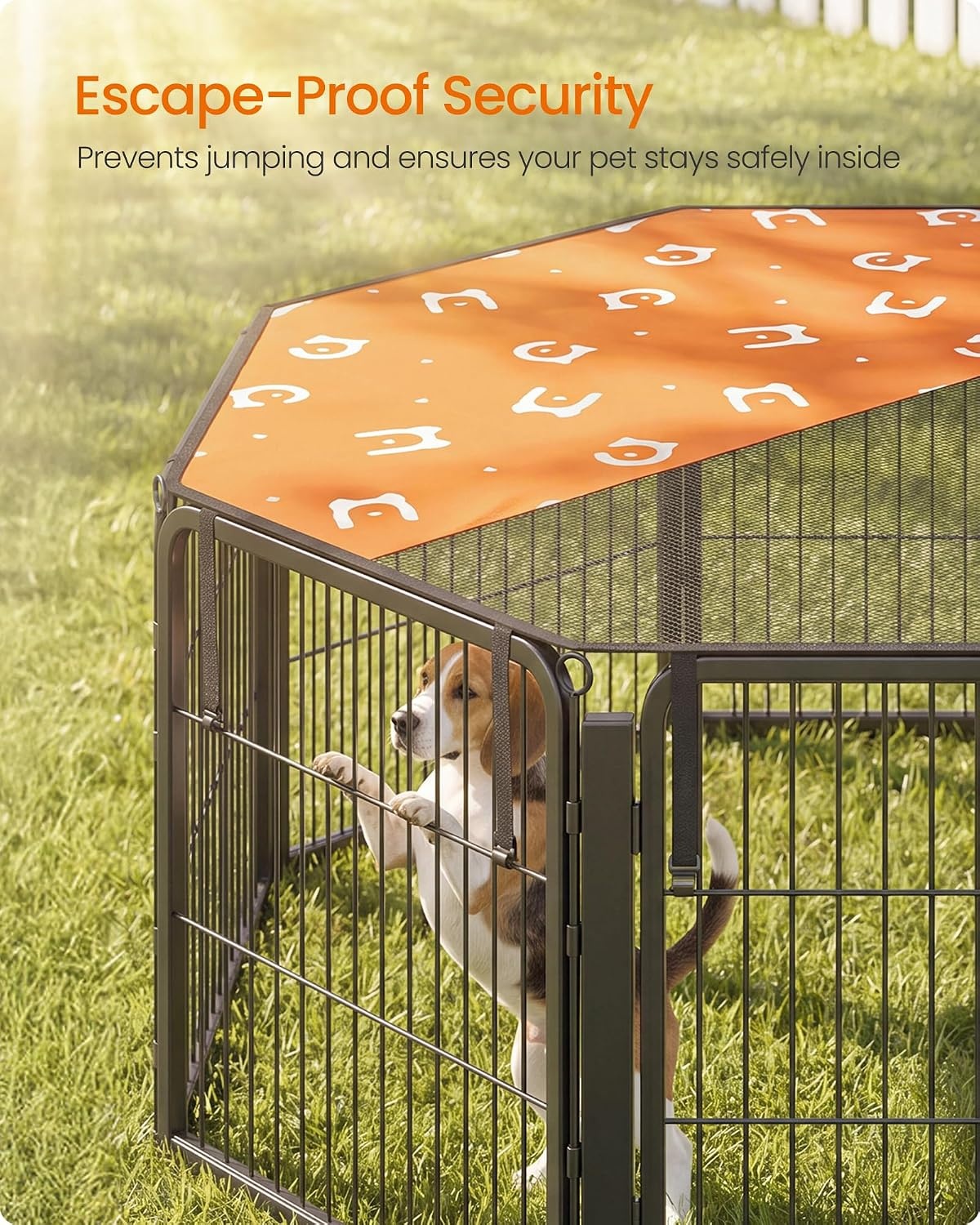 image:imageFeandrea Dog Playpen Cover 55 x 55 x 04 Inch Papaya OrangePapaya Orange